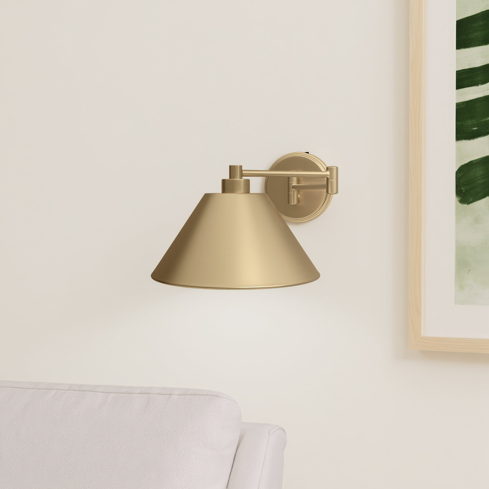 Schaller Single Light Dimmable Wall Sconces, Brass, Brass