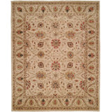 Wilhelmine Wool Oriental Area Rug in Ivory