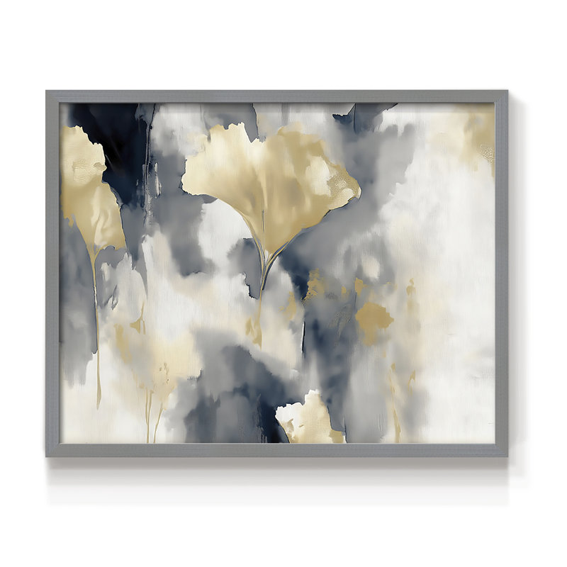 Abstract Series-CI -Framed Print - Restickable, Grey, 22" H x 28" W