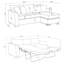 Canapé-lit modulaire moderne rembourré avec coussins à motifs pour une détente confortable-123807038