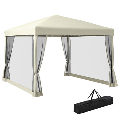 Zermeno 10' x 10' Pop Up Canopy Tent with Netting, Instant Screen House, Tents for Parties