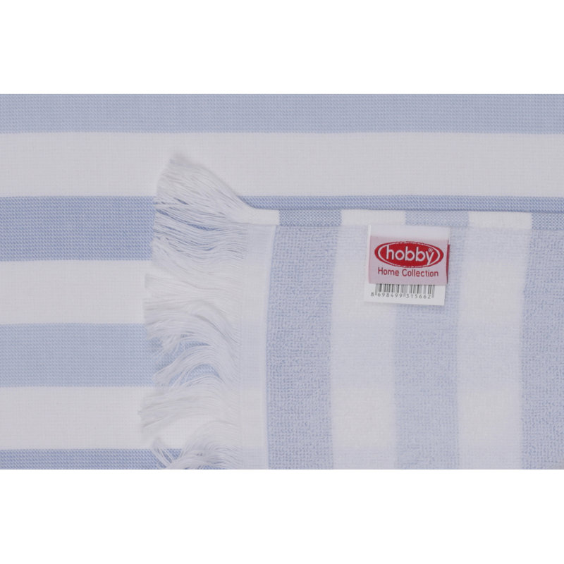 Ensemble de fouta de qualité supérieure, bleu et blanc, 27,6 po x 55,1 po | 100% coton, 15,9 oz / verge carrée | Lavable à la machine à 104 ° F | Parfait pour la plage, la piscine, le spa ou la maison, les serviettes douces et absorbantes