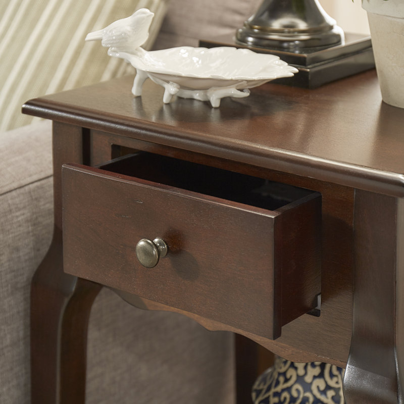 Hague End Table with Storage, Espresso