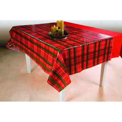 Ilgaz Plaid Christmas Tablecloth