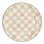 Mocha Check Charger/Plate