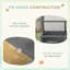 Wooden Hamster Cage with Sliding Tray Openable Top Hut-108204422