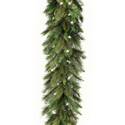 PVC Greenery 108" Pre-Lit Deluxe Garland