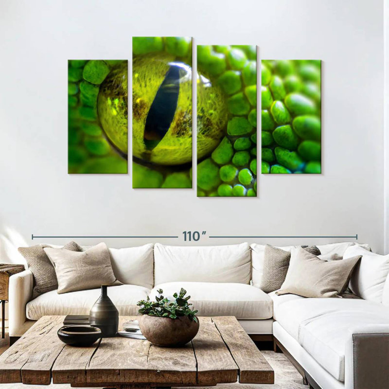 Brampt Green Python Eye, 54" H x 84" W
