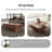 38.6'' Fluted Lift-Top Coffee Table Solid Wood Veneered Modern Coffee Table Accent Tea Table With Storage And Adjustable Height-112506789