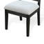 Ensemble de 2 chaises de salle à manger Zemi, dossier en rotin, siège beige, bois massif noir