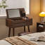 Solid Wood Vanity with Mirror and Seat