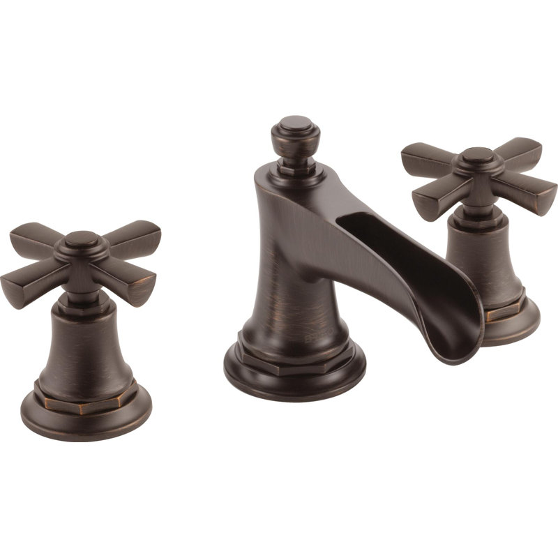Rook® Widespread Bathroom Faucet with Drain Assembly, 1.2, Cross, Venetian Bronze