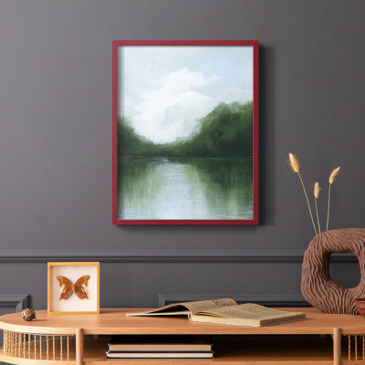 Mossy Reflections II Framed Print - Solid Wood