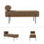 Banc industriel l 48 po avec coussin et structure en bois massif Michalak-156050790