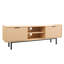 Console 63 pouces Mid Century Modern pour téléviseur de 65 po ou moins avec portes coulissantes