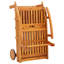 Chaise longue simple en acacia 78,3 po avec coussins-125118937