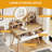 Makeup Vanity Desk With 3 Adjustable Lighted Mirror With Solid Wood Table Feet , Dressing Table Set With 4 Drawers And 3 Open Shelves  For Small Space Bedroom