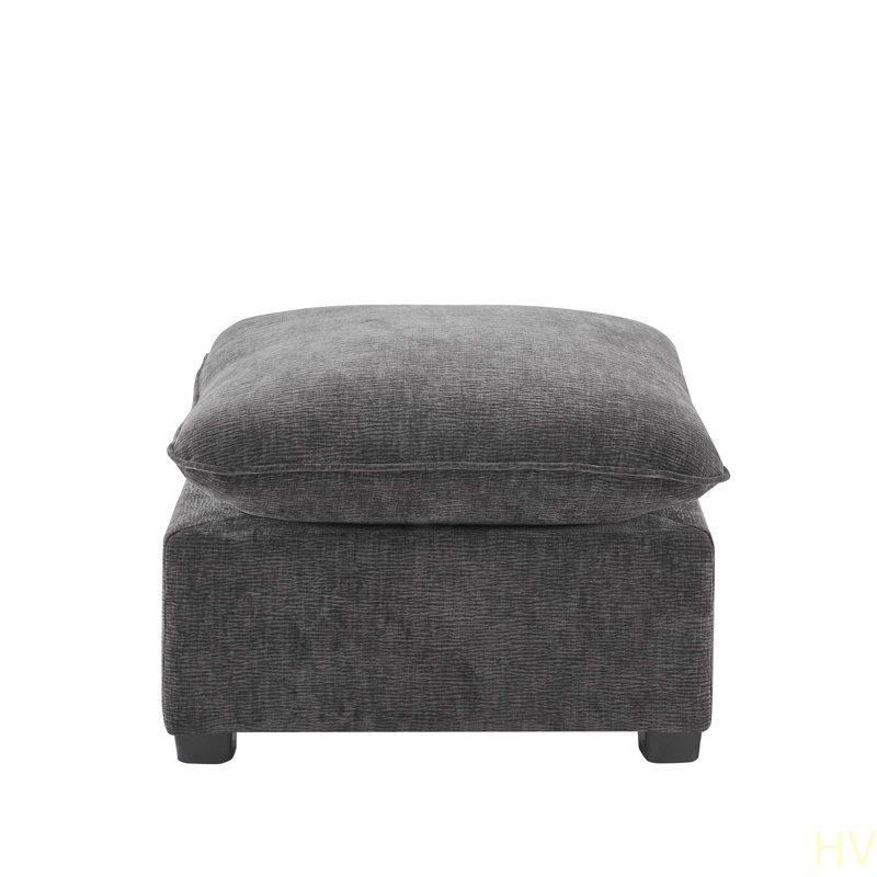 Module de repose-pieds modulaire 26 * 26 "pour canapé modulaire modulaire, assise large, chenille, Gris