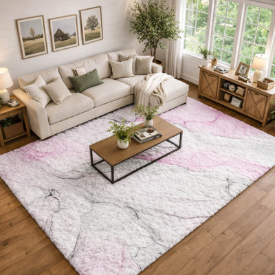 Tapis de qualité supérieure à poil long lavable ADS515