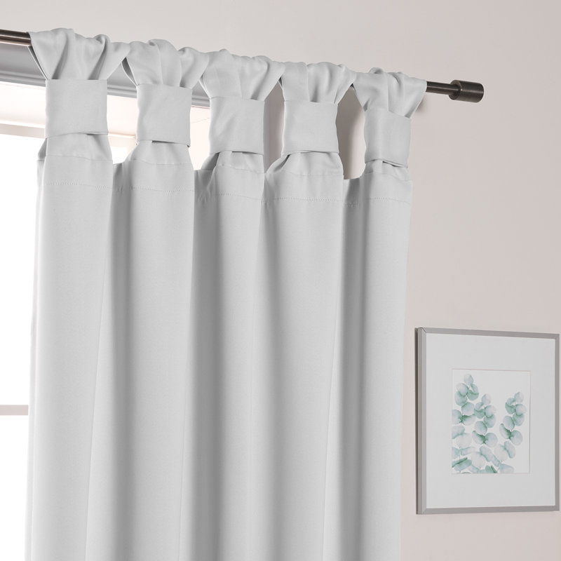 Molloy Insulating Curtain Pair, Blanc grisâtre, l 52 po x L 96 po