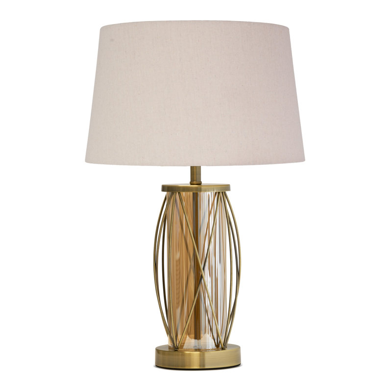 Alexarae 50cm Table Lamp, Natural, Gold