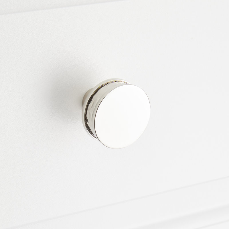 Poignée d'armoire ronde 1-1 / 2 "Lazzara, Nickel poli