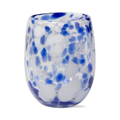 Confetti Glass Stemless Wine Drinkware Dishwasher Safe Beverage Glassware  Dinner Party Wedding
