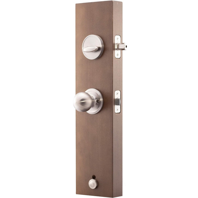 Copper Creek Handleset with Single Cylinder Deadbolt and Door Knob and Colonial Rosette