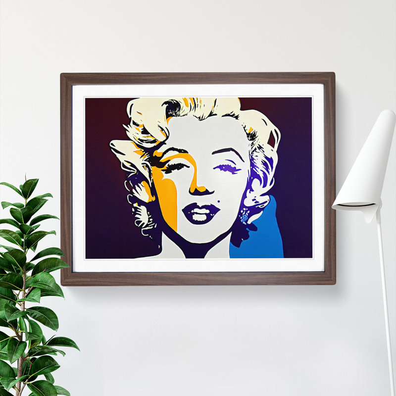 Pop Marilyn Monroe Vol.5 Abstract - Framed Print, 25cm H x 34cm W x 2cm D, Brown