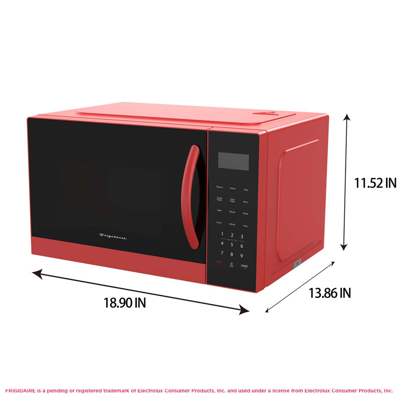 Frigidaire Pi. Four à micro-ondes, four à micro-ondes de comptoir avec dégivrage automatique 900 watts, rouge