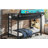 Twin XL over Twin XL Size Metal Bunk Bed with Storage Shelves and Pegboard, Bunk Bed Frame with USB Ports and LED Lights, Space-Saving, for Teens and Adults, Black