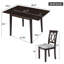 Ensemble de table de salle à manger pliable pour les petits espaces-1299742528