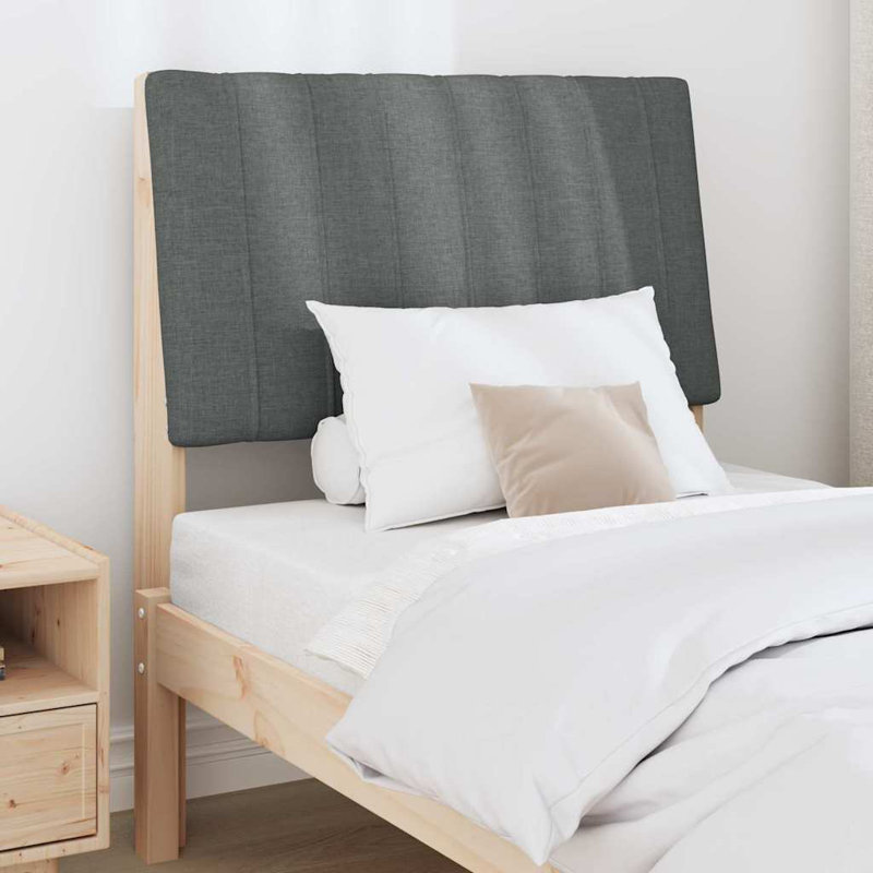 Solid Wood Headboard, UK Small Single - DE 75 x 190 cm, Brown, Dark Grey