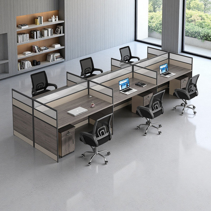 Bureau d'ordinateur, bureau, bureau pour 6 personnes