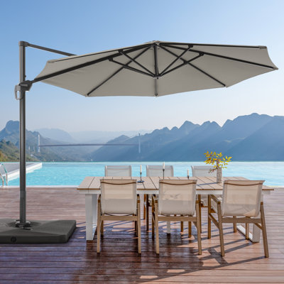 132'' Cantilever Umbrella with a Base