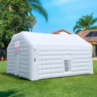 Tente de boîte de nuit gonflable 20 x 16,5 x 12 pi avec ventilateur pour soirée disco 