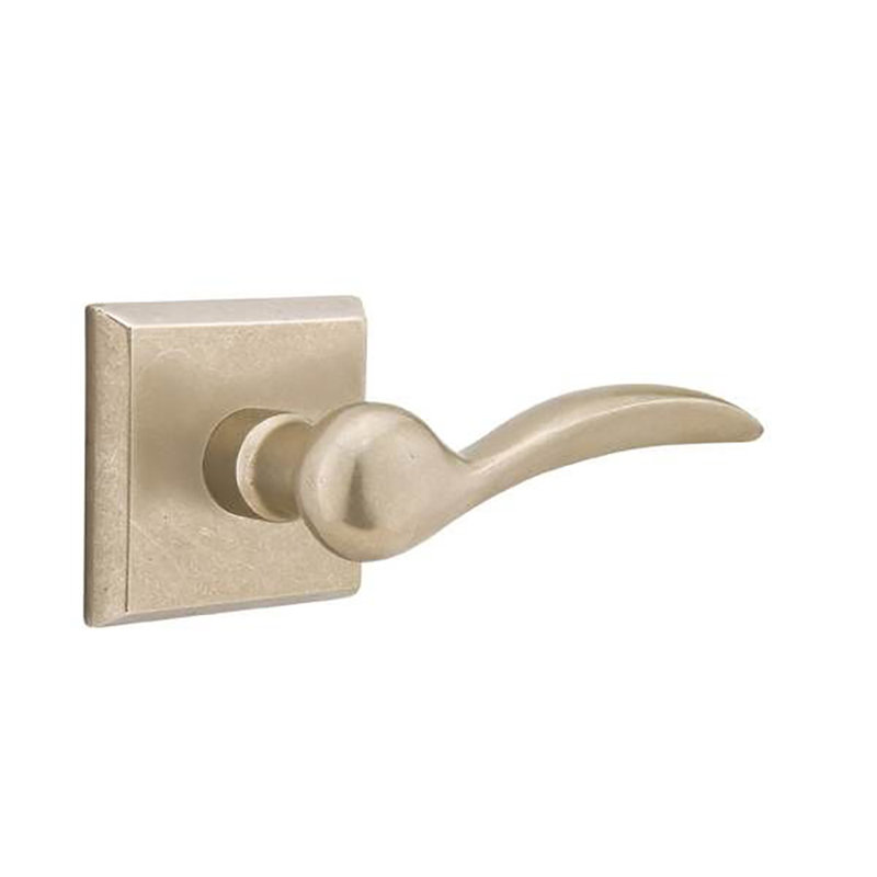 Durango Wave/Drop Privacy (Bed & Bath) Door Lever with Square Rosette, Right