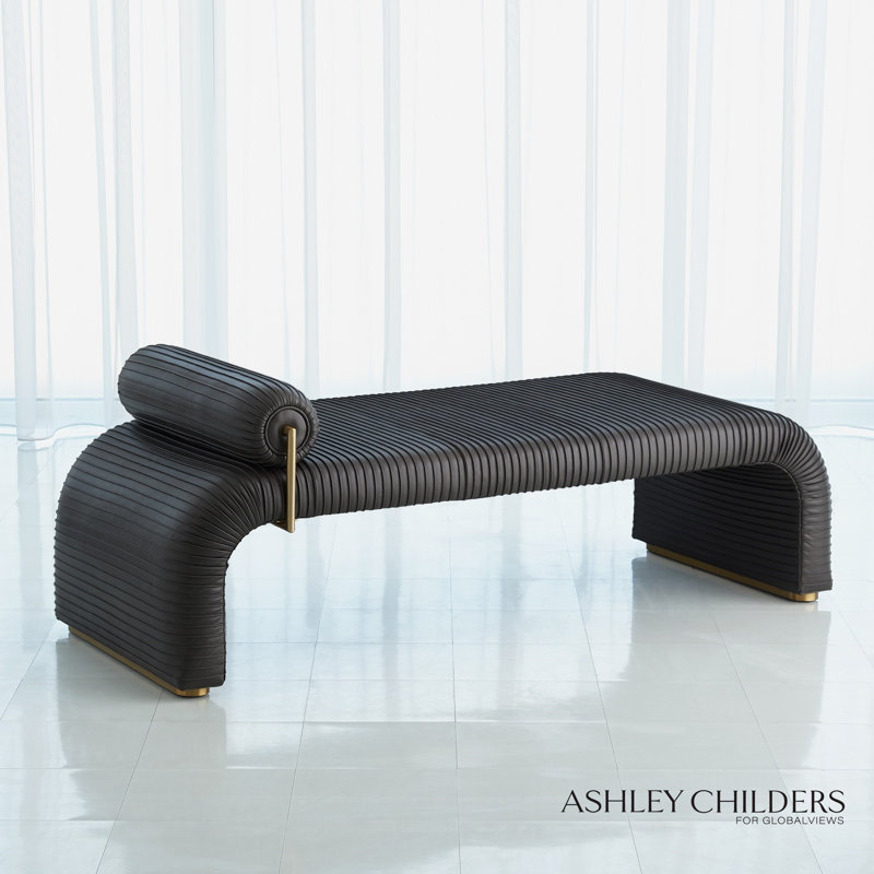 Cade Daybed-Graphite Leather, Cade Daybed Black Faux Leather