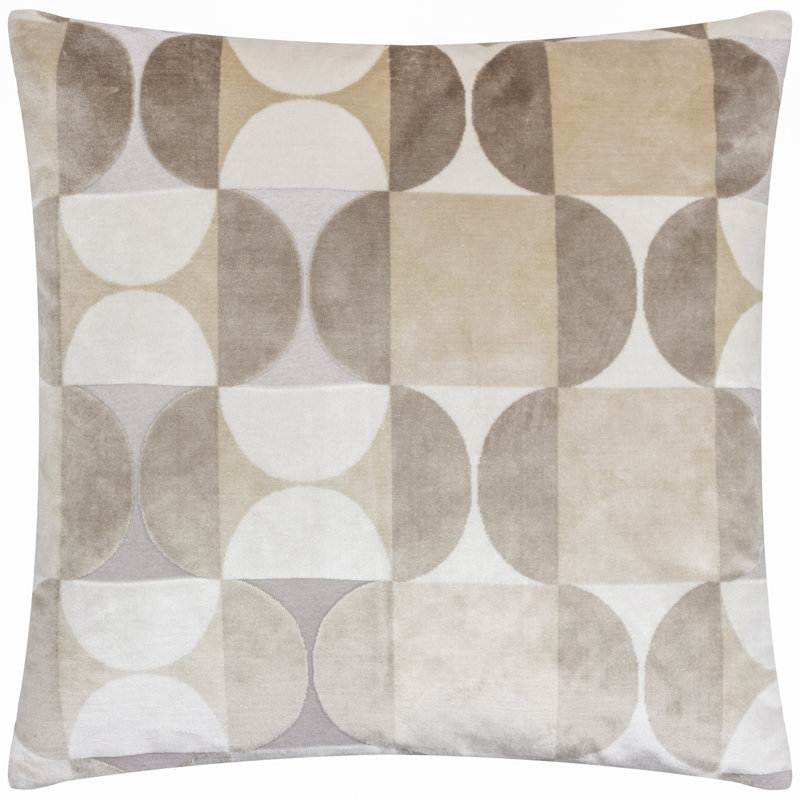 Armando Geometric Square Cushion, Beige
