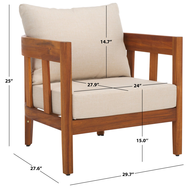 Dasmon Patio Chair Set Of 2, Natural/Taupe