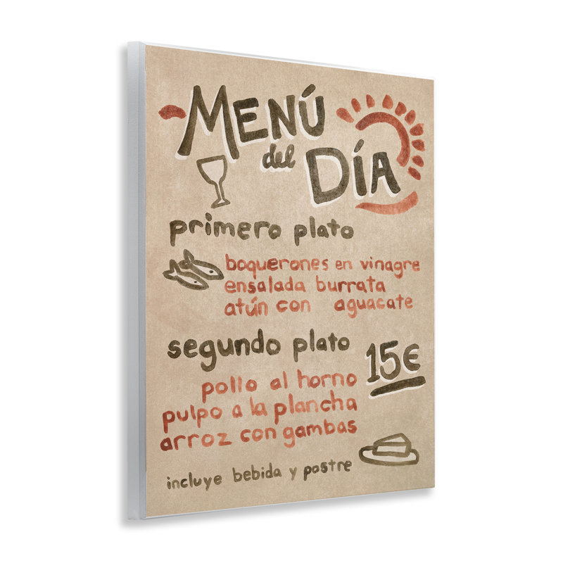 Art espagnol sur plaque de restaurant espagnol par June Erica Vess