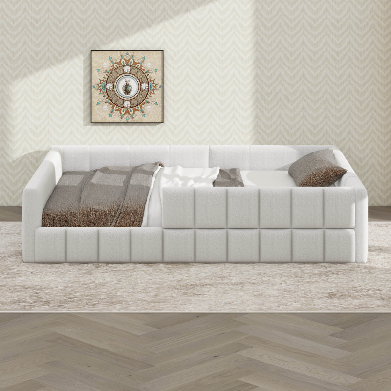 Lit de jour rembourré en laine Woolen, Double