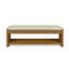 Banc en bois massif et tissu de style milieu du siècle pour chambre et salon-1607547051
