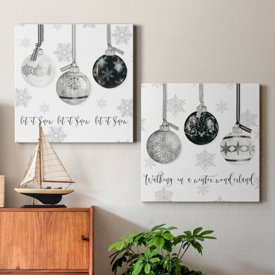 " Let It Snow Ornaments " 2 - Pieces
