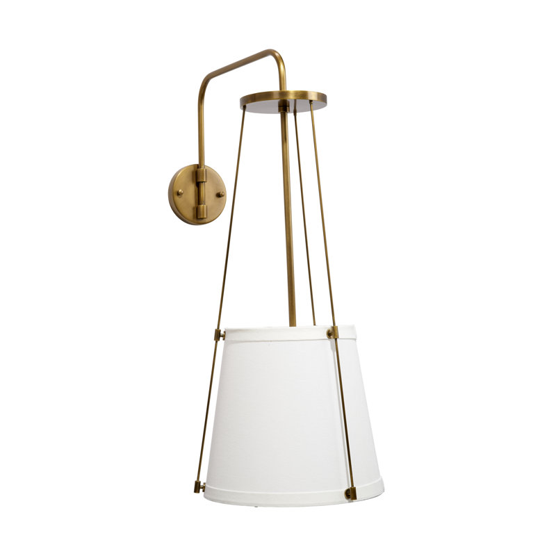 California 1 - Light Armed Sconce, Antique Brass