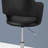 Black Leather Look Chrome Metal Office Chair, Adjustable Height, Swivel, Ergonomic, Armrests, Computer Desk Work, Contemporary Modern