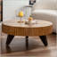 Table basse ronde ronde avec 3 pieds en bois massif-2120549989