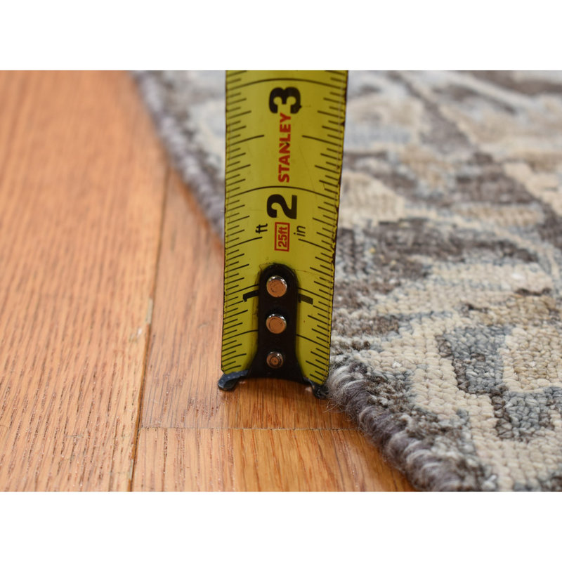 10'x10' Brown Cypress Tree Design Silk with Wool Hand Knotted Round Rug 506568781F814D2E9C3146EF88CD9FA9