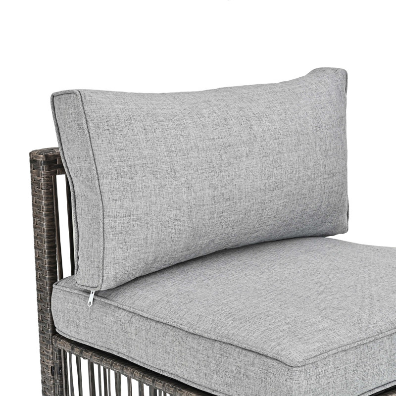 Adelfina Wicker Outdoor Armless Lounge Chair