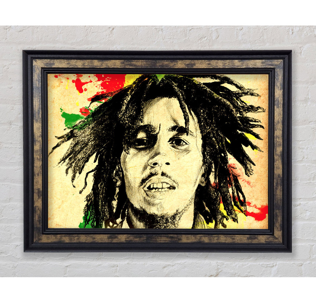 Bob Marley Splash Colour - Bilderrahmen Kunstdrucke